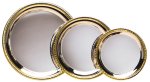 Engraved Silver Plated Trays with Gold Trim (image for) Engraved Silver Plated Trays with Gold Trim