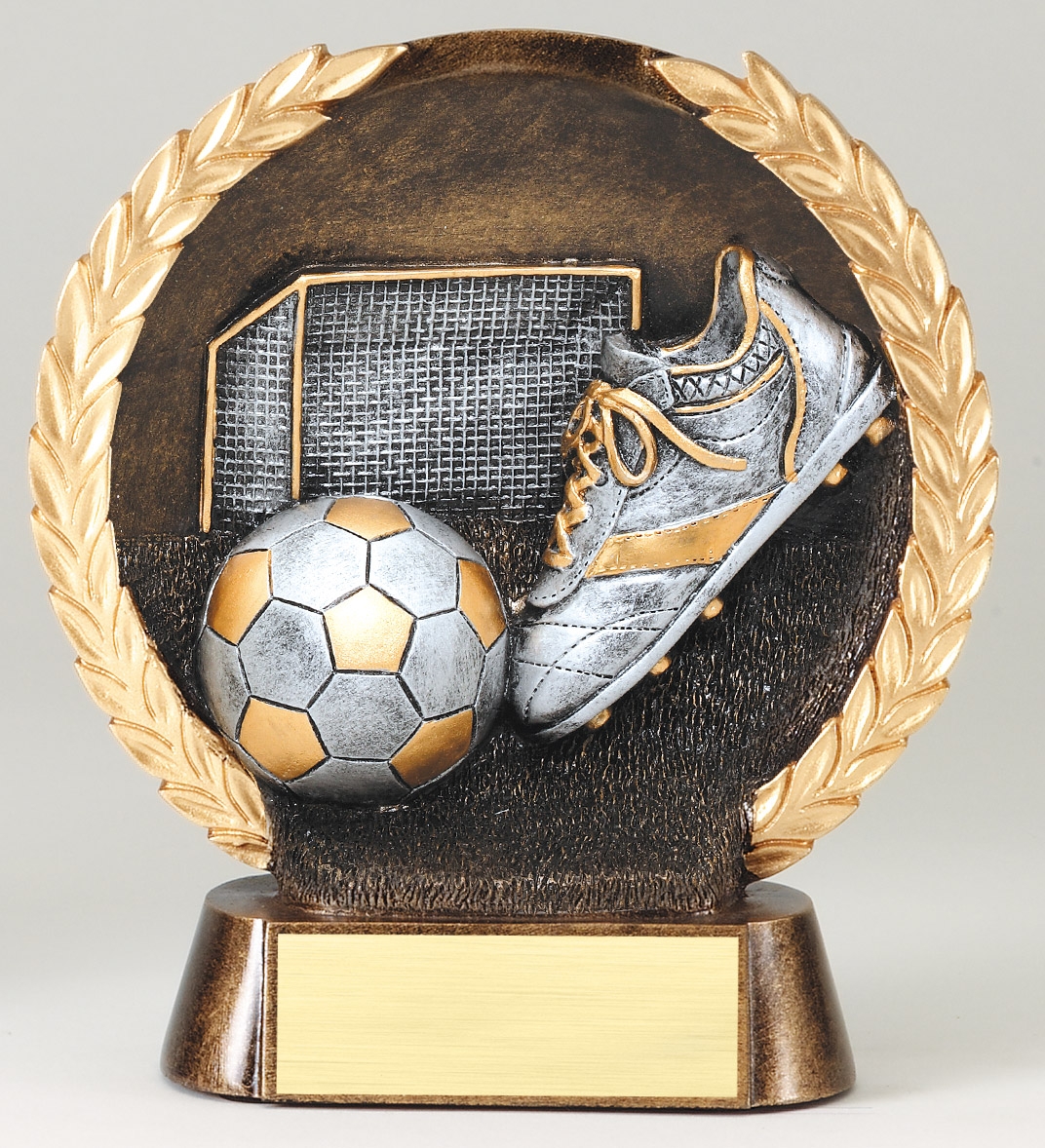 Silver Soccer High Relief Resin